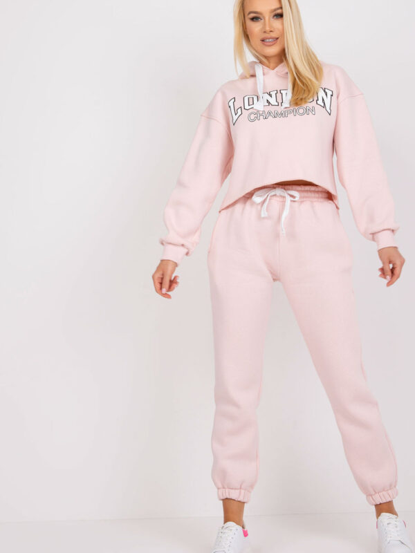 Spodnie Komplet Model EM-KMPL-720.01 White/Pink - Ex Moda