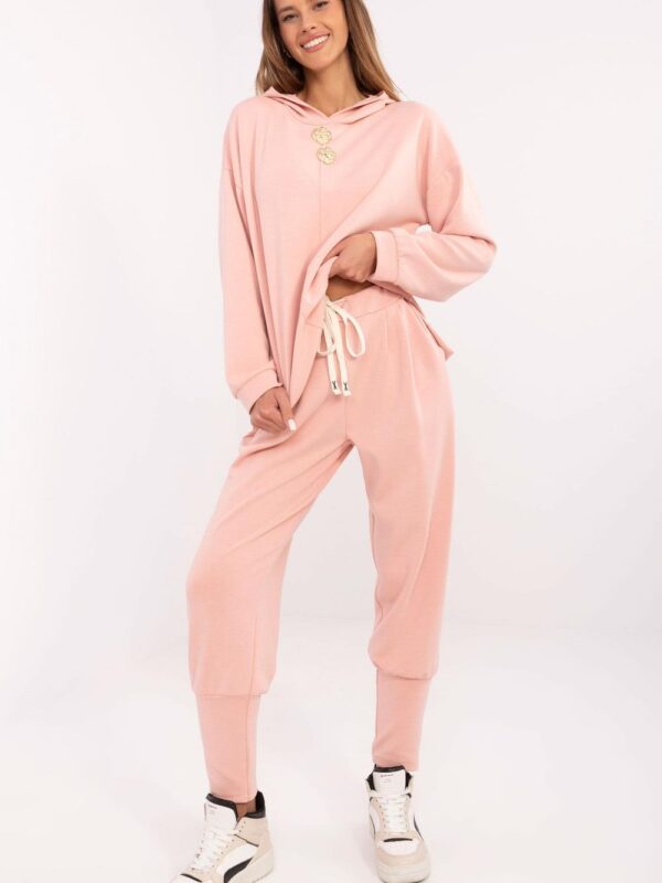 Spodnie Dresowe Model MI-SP-61700.80P Brzoskwinia - Italy Moda