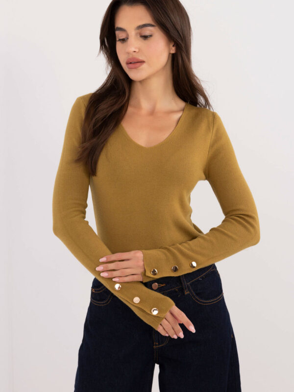 Sweter Damski Model AT-SW-2334.91 Oliwka - AT
