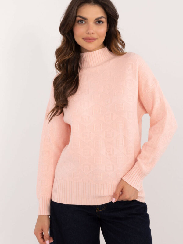 Sweter Damski Model AT-SW-2339.54 Jasna Brzoskwinia - AT