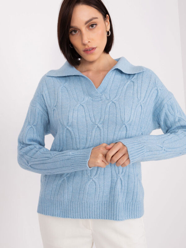 Sweter Damski Model AT-SW-2349-2.27 Light Blue - AT