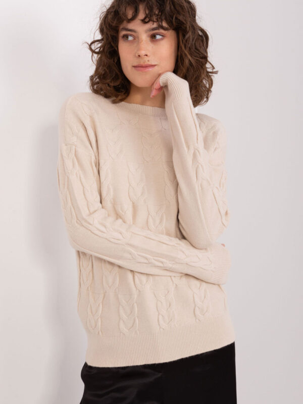 Sweter Damski Model AT-SW-2340.10 Light Beige - AT