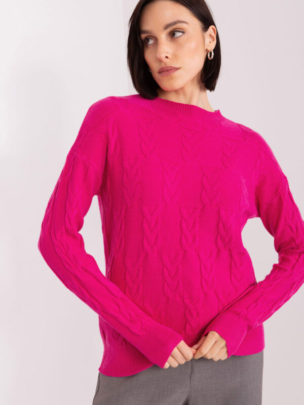 Sweter Damski Model AT-SW-2340.10 Fuksja - AT