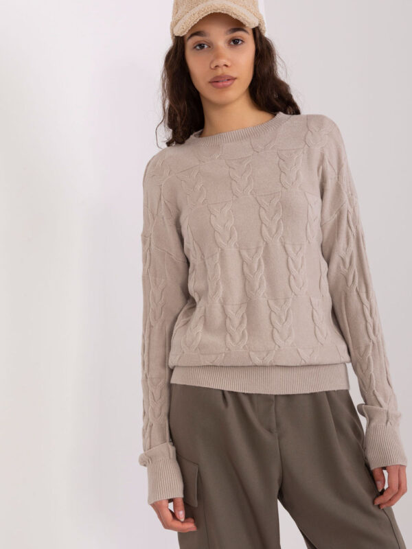 Sweter Damski Model AT-SW-2340.43 Beige - AT