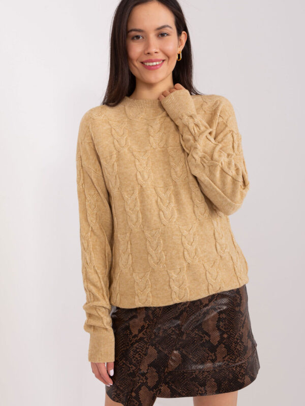 Sweter Damski Model AT-SW-2340.22 Camel - AT