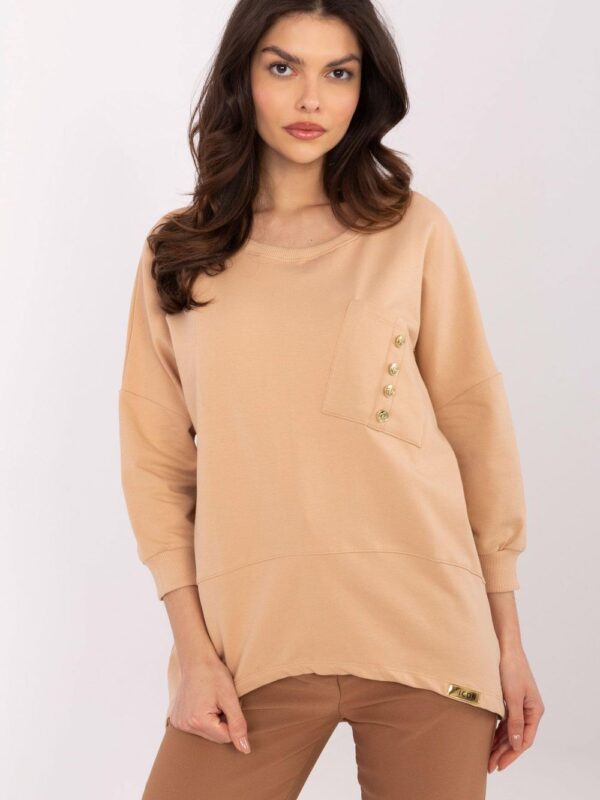 Bluzka Model CLM-BZ-1263.49 Camel - Factory Price
