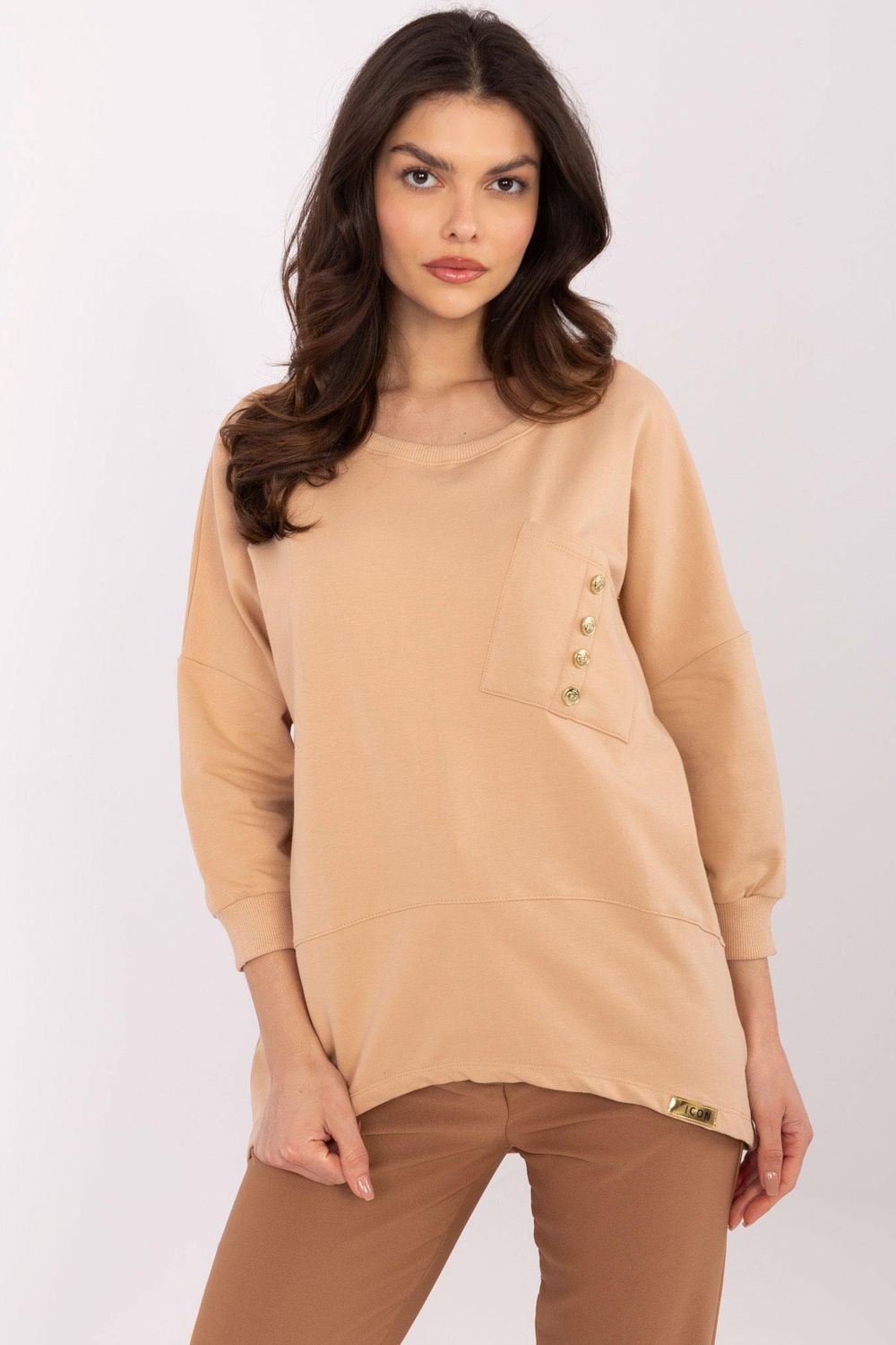 Bluzka Model CLM-BZ-1263.49 Camel - Factory Price