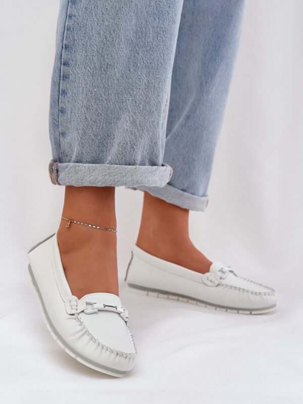 Mokasyny Model S.Barski LR51-547 White - Step in style