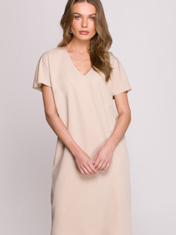Sukienka Model S392 Beige - Stylove