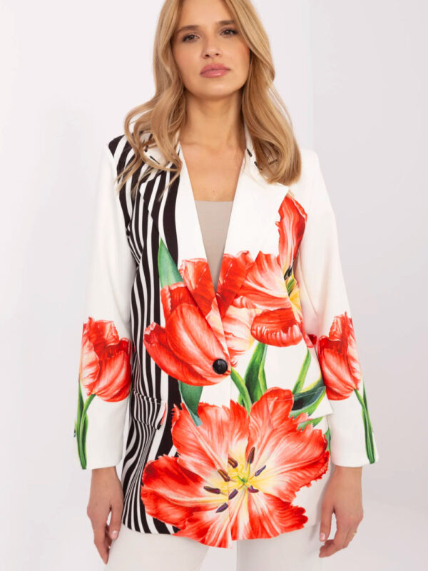 Marynarka Model DHJ-MA-18525-32.00 Ecru - Italy Moda