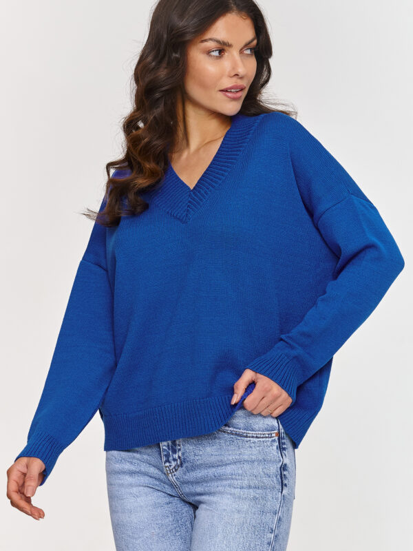 Sweter Damski Model S158 Cobalt - Makadamia