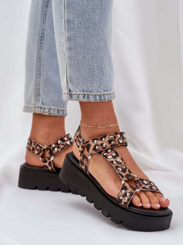 Sandały Model Tatellia Al19 Brown Panterka - Step in style