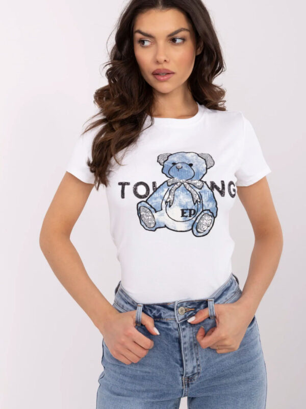 Tshirt Damski Model NM-TS-JX-09328.65P White/Blue - NM