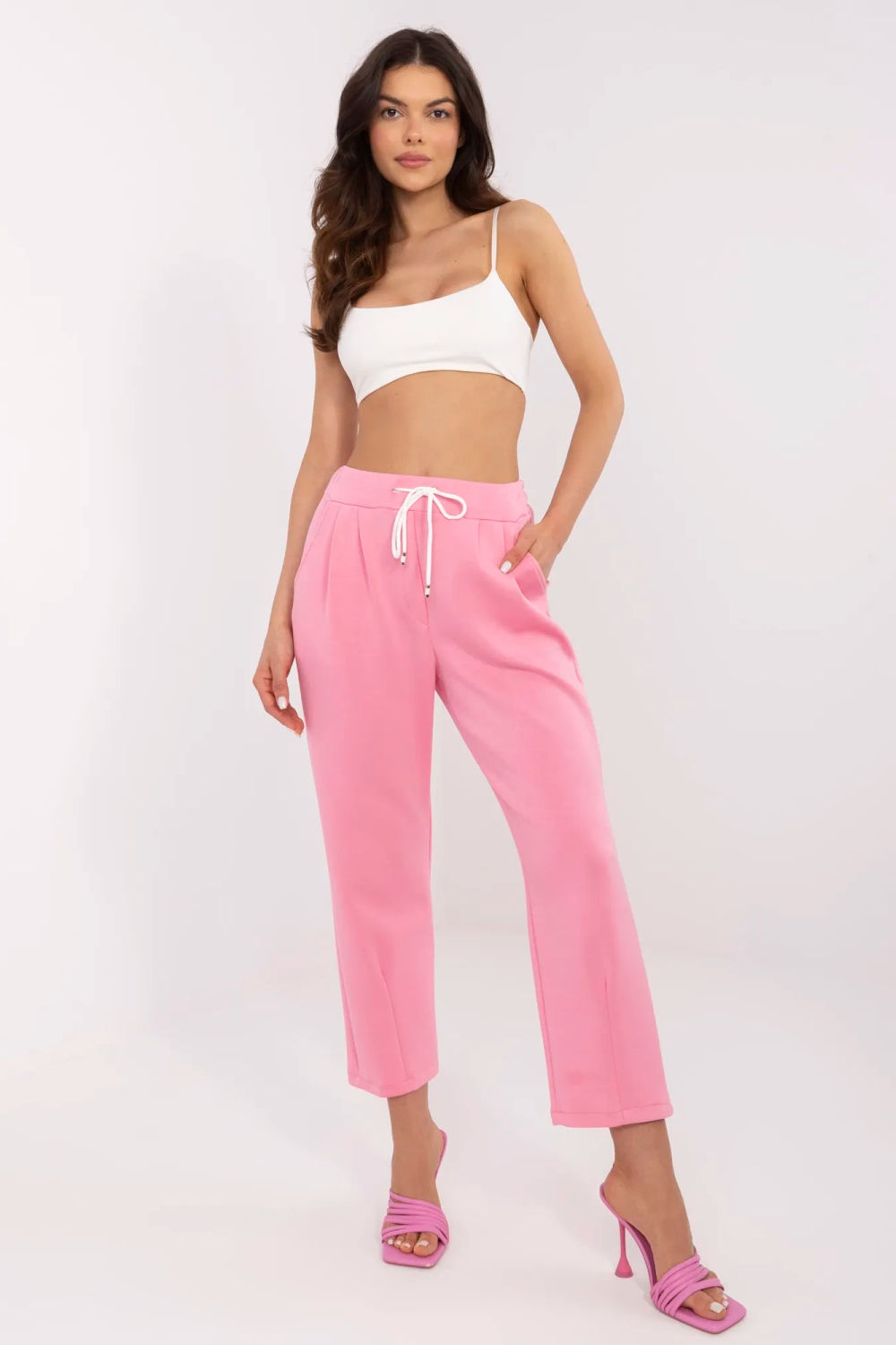 Spodnie Dresowe Model DHJ-SP-20523.66P Pink - Italy Moda