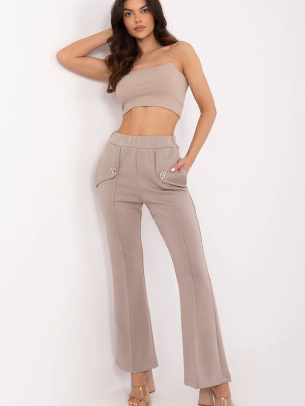 Spodnie Dresowe Model DHJ-SP-20518.12 Dark Beige - Italy Moda
