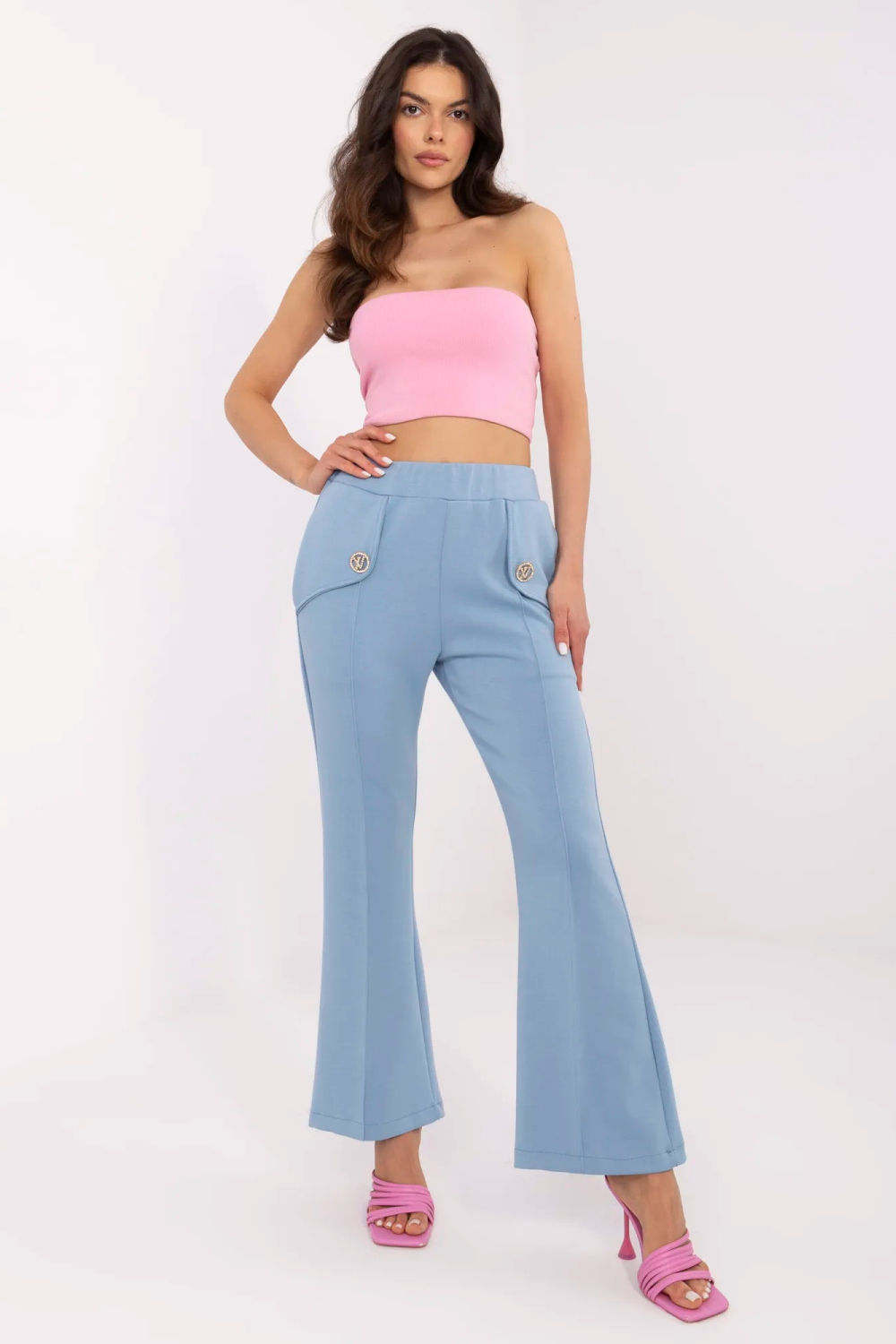 Spodnie Dresowe Model DHJ-SP-20518.12 Blue - Italy Moda