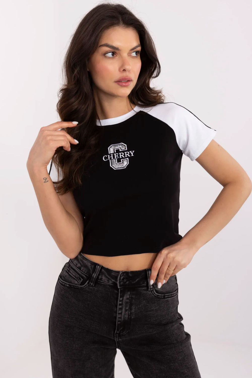 T-shirt Damski Model NM-TS-NG3772.82 Black/White - NM