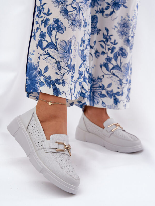 Mokasyny Model Vinceza 88007 Light Grey - Step in style