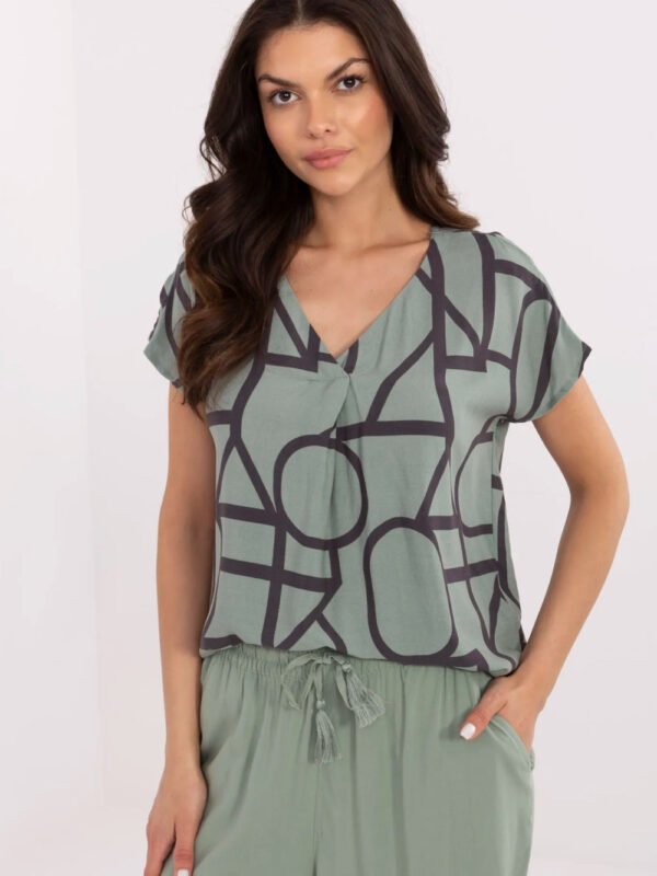 Bluzka Model D73771M11171D Khaki - Sublevel