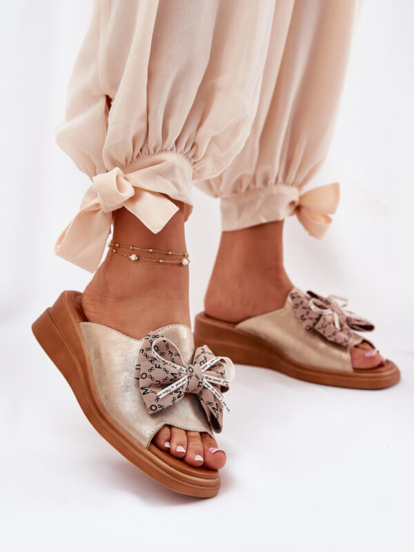 Sandał Klapki Model Moonzella ASA266-10 Gold - Step in style