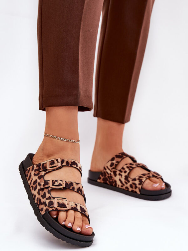 Sandał Klapki Model Uliri 3770 Panterka Brown - Step in style