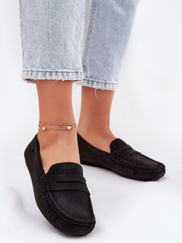 Zamszowe Mokasyny Damskie Big Star RR274948 Czarne - Step in style