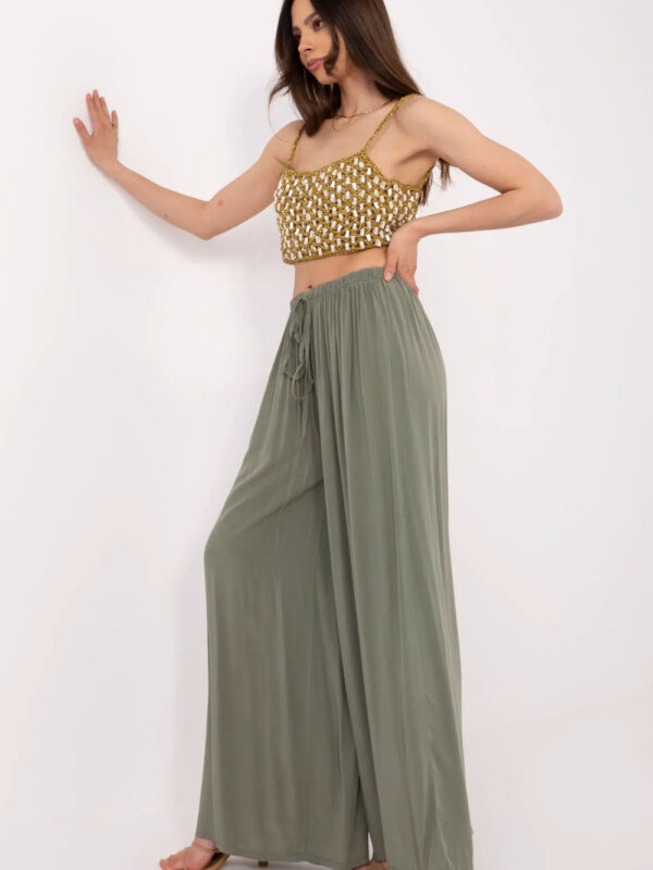 Spodnie Damskie Model MI-SP-25734.78 Khaki - Italy Moda