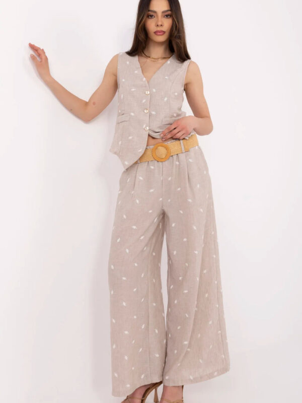 Spodnie Komplet Model DHJ-KMPL-20882.66 Dark Beige - Italy Moda