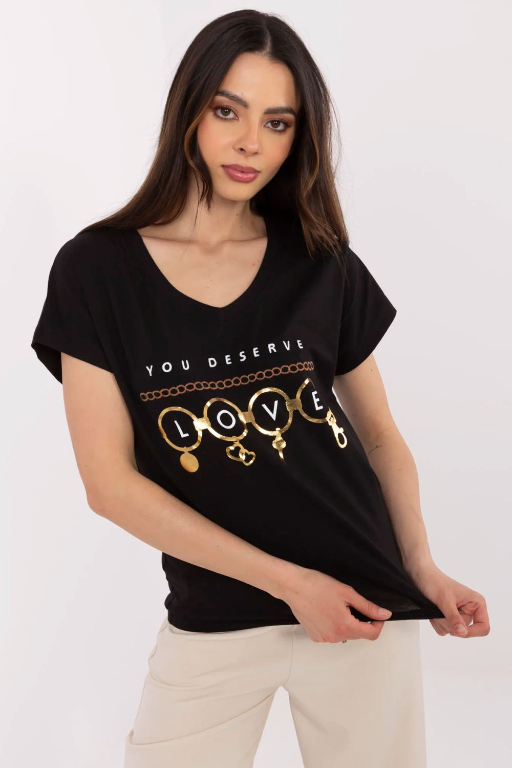 Tshirt Damski Model CLM-TS-1729.86 Black - Factory Price
