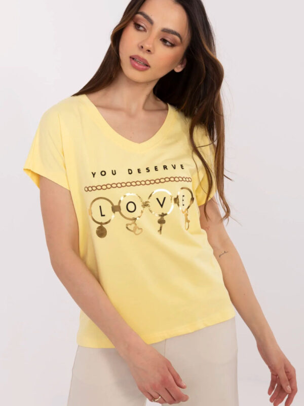 Tshirt Damski Model CLM-TS-1729.86 Yellow - Factory Price