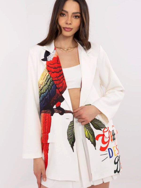 Marynarka Model DHJ-MA-18525-33.18 Ecru - Italy Moda