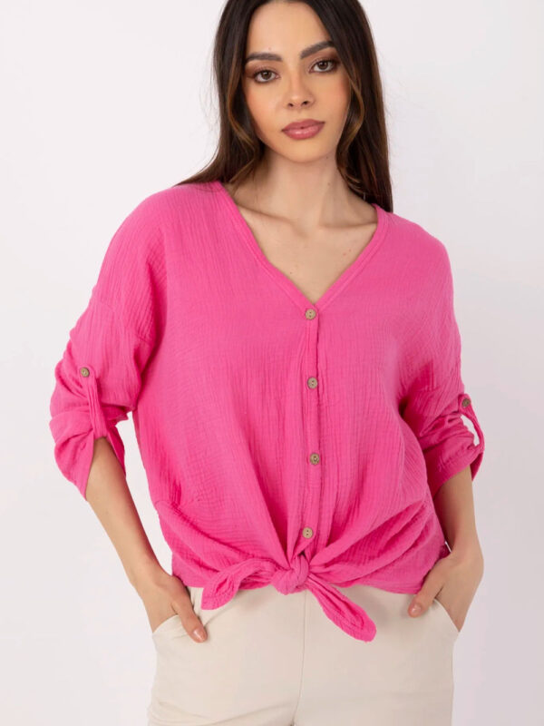 Koszula Damska Model DHJ-KS-25108.60P Fluo Pink - Italy Moda