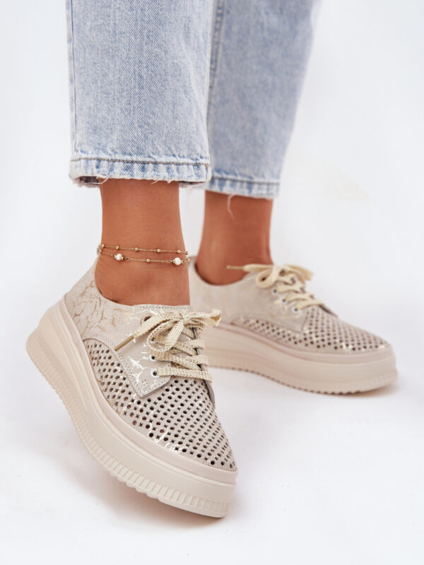 Półbuty Model Artiker 56C2108 Beige/Gold - Step in style