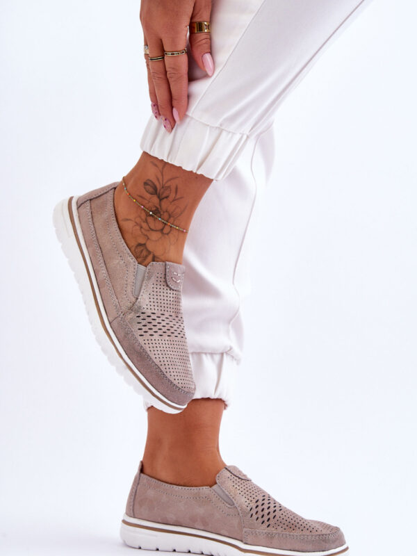 Półbuty Model Inez 20PB18-1653 Beige/Gold - Step in style