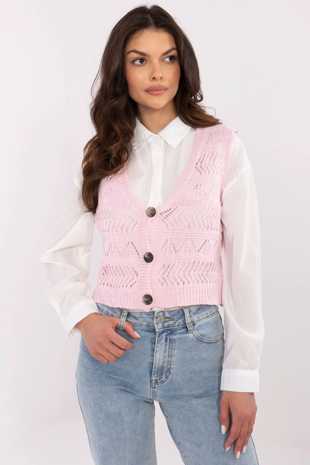 Kamizelka Model D93076J90849A Light Pink - Sublevel