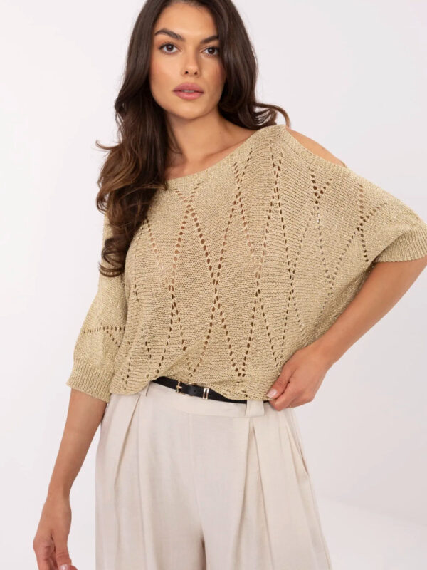 Sweter Damski Model MI-SW-1605.83 Gold - Italy Moda