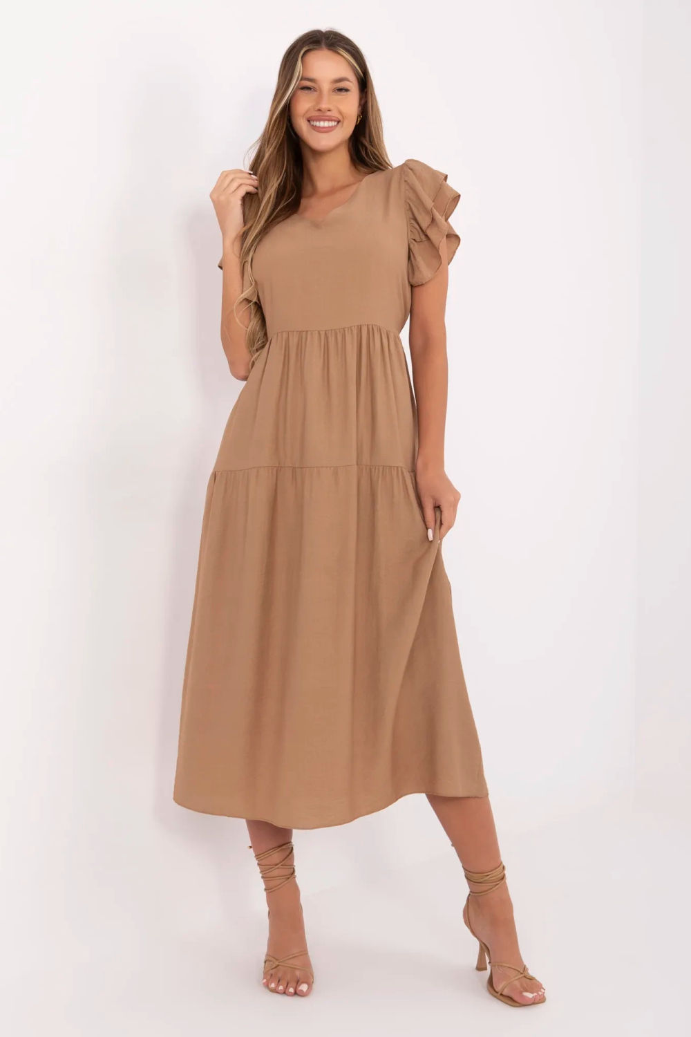 Sukienka Model MI-SK-A2489.21 Camel - Italy Moda