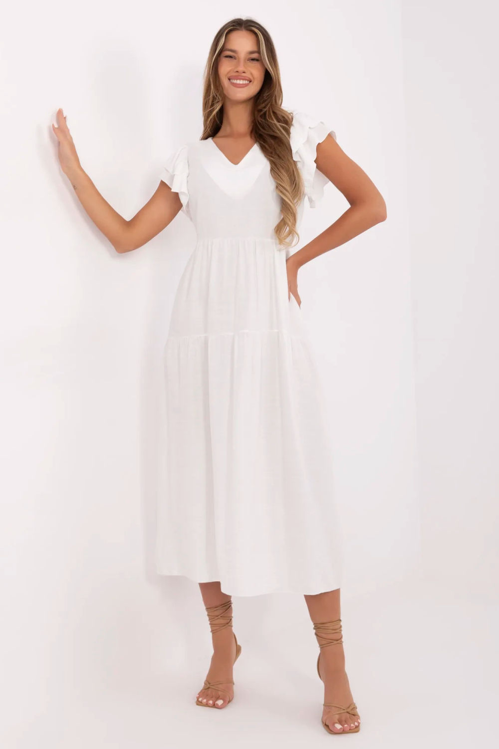 Sukienka Model MI-SK-A2489.21 Ecru - Italy Moda