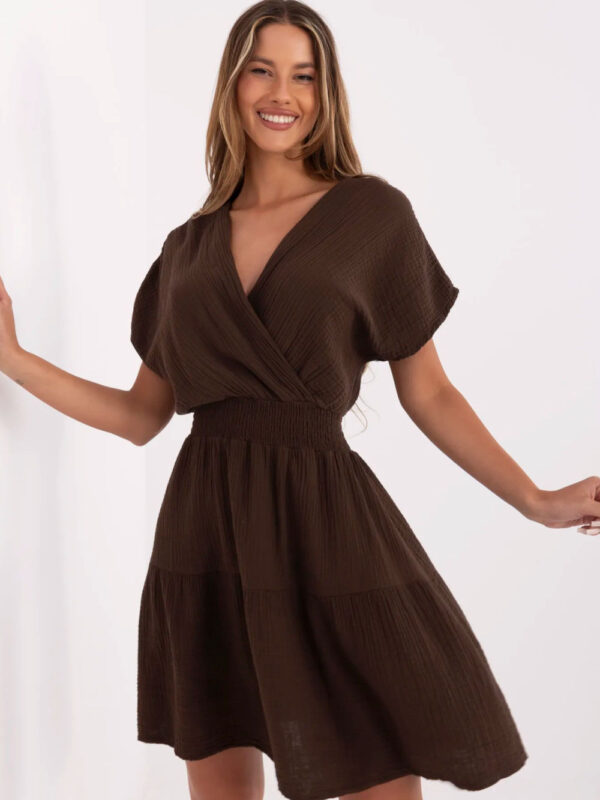 Sukienka Model MI-SK-92160.00 Dark Brown - Italy Moda