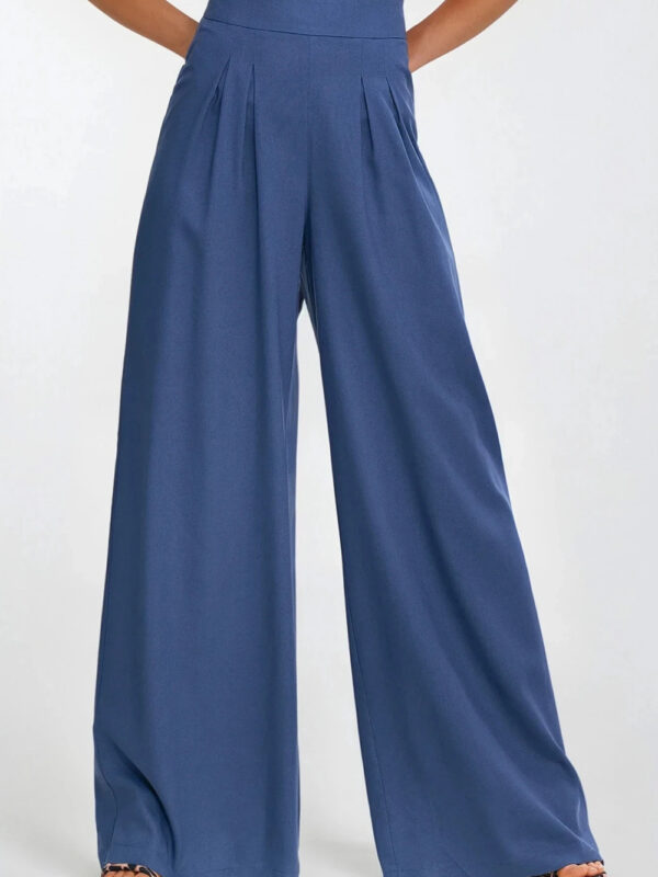 Spodnie palazzo z rayonu SD114 Cobalt - Nife