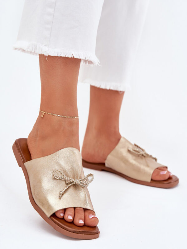 Sandał Klapki Model Norela 25SD35-8781 Gold - Step in style