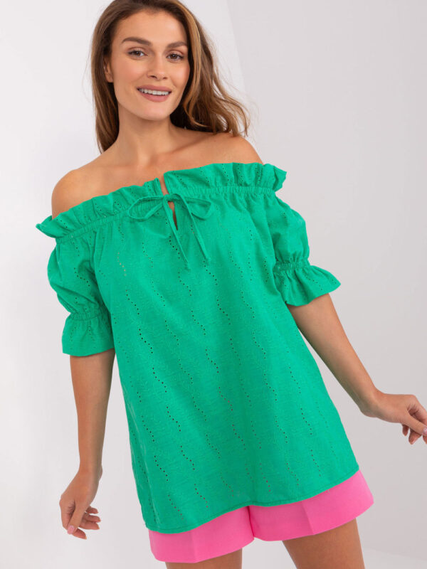 Bluzka Model LK-BZ-509355.68P Green - Lakerta