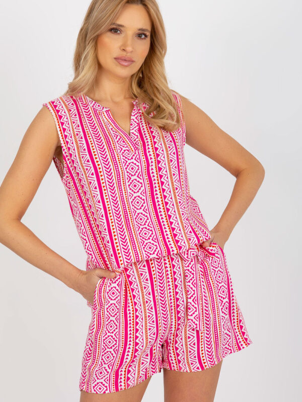 Bluzka Model D73771R11115A White/Pink - Fresh Made