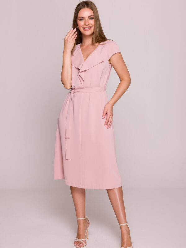 Sukienka Model S411 Powder Pink - Stylove