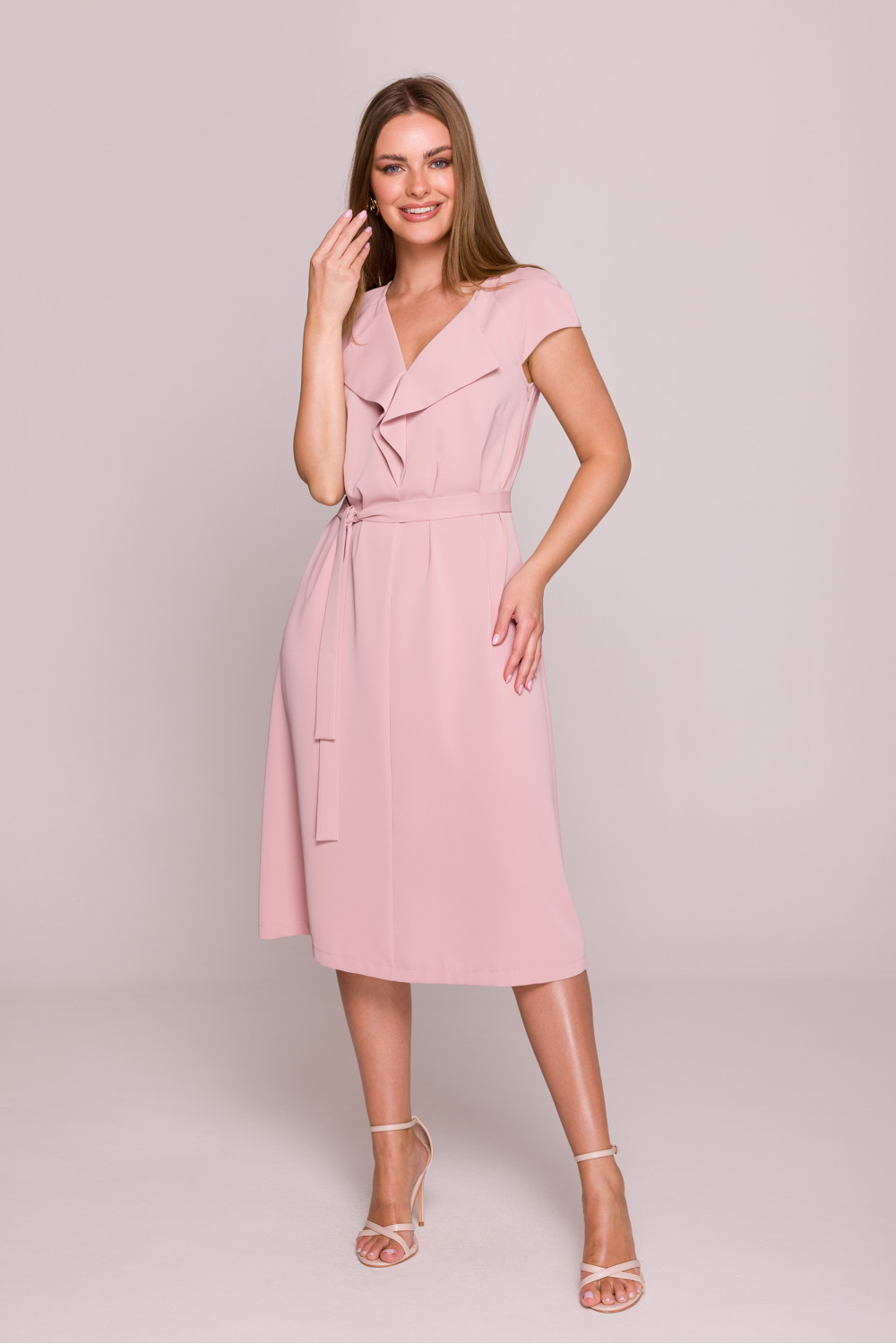 Sukienka Model S411 Powder Pink - Stylove