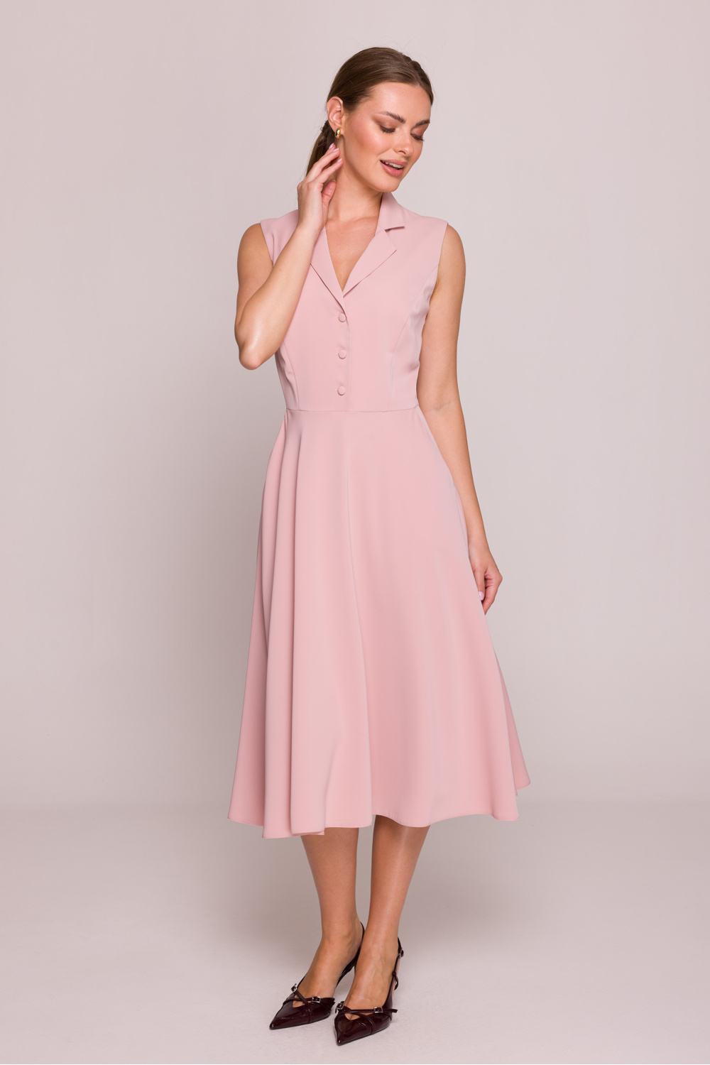 Sukienka Model S409 Powder Pink - Stylove