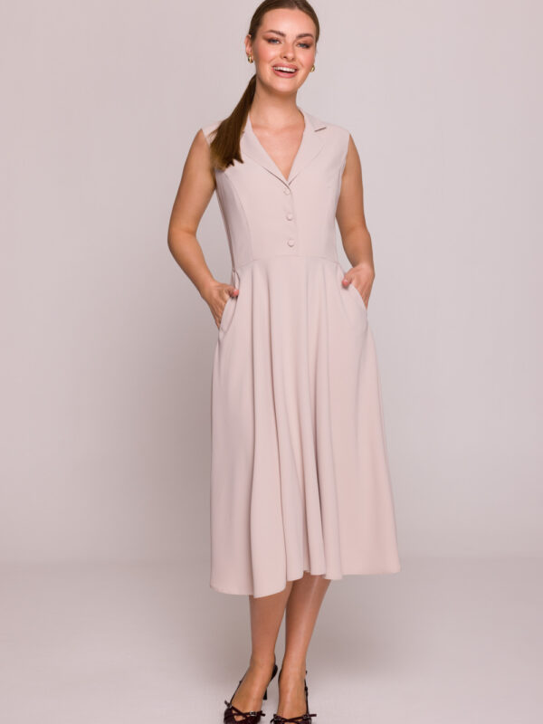 Sukienka Model S409 Beige - Stylove