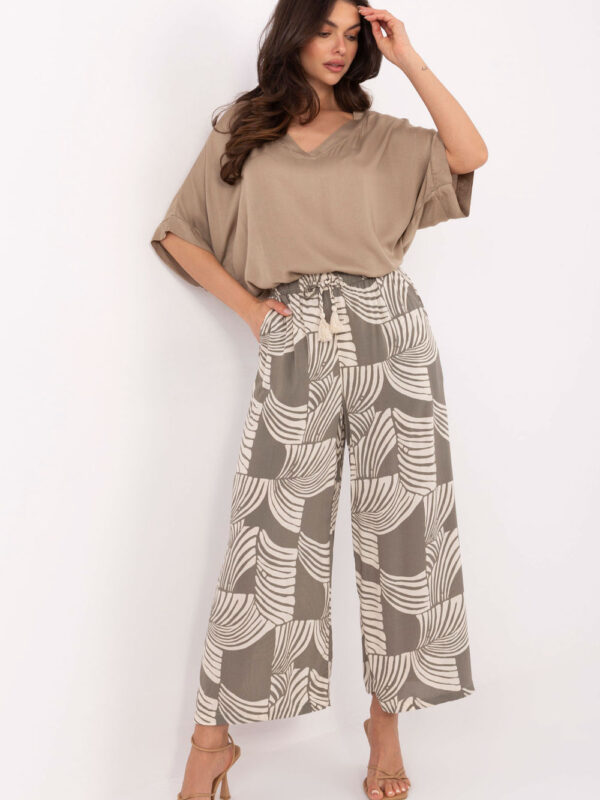 Spodnie Damskie Model D73771M62237G Khaki - Sublevel