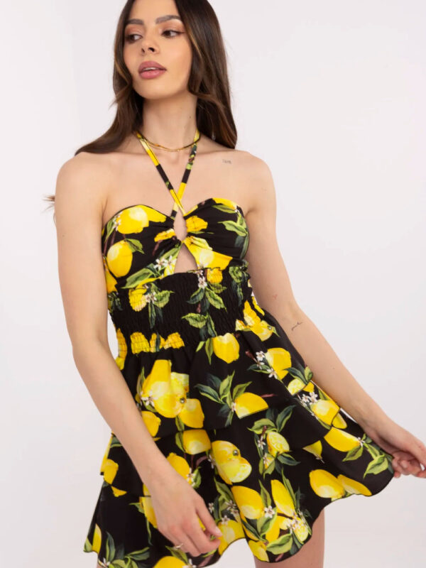 Sukienka Model MI-SK-23708.60 Black/Yellow - Italy Moda
