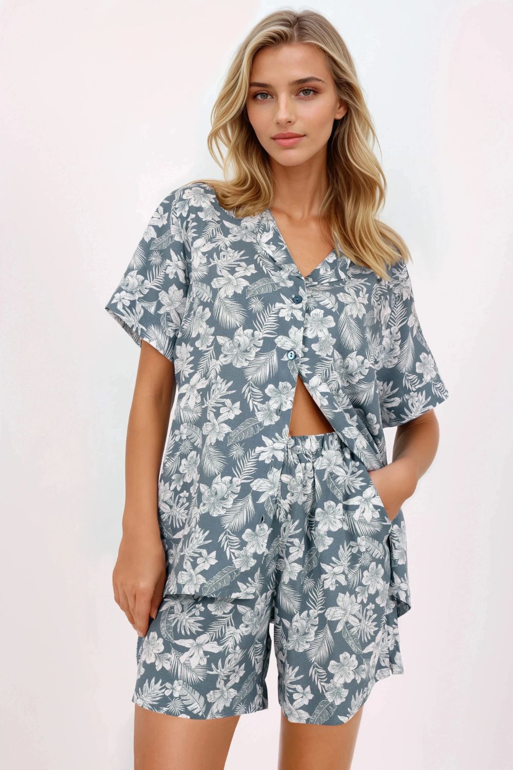 Piżama Damska Model Stylish Embrace 223830 Green - Momenti Per Me